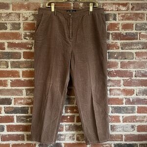 Lands' End Women’s 16 Fit 3 Corduroy Pants Brown Straight Leg